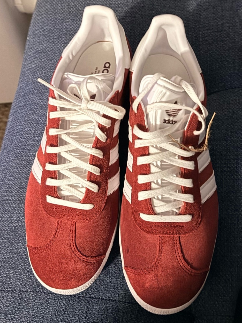 adidas Men's Athletic Sneakers in Burgundy and White